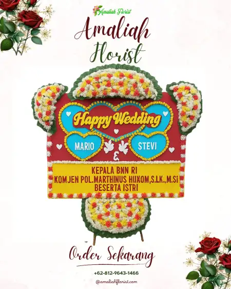Papan Bunga Pernikahan Ampari Bura